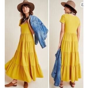 Anthropologie Maeve Gillian Tiered Maxi dress women's size large